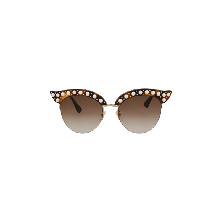 Gucci Cat Eye Acetate Sunglasses — Brown