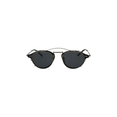 Gucci Round Acetate Sunglasses — Black