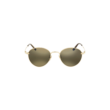 Gucci Round Titanium Sunglasses — Gold