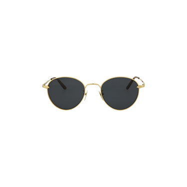 Gucci Round Titanium Sunglasses — Gold