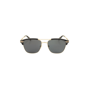 Gucci Square Frame Metal Sunglassses — Gold