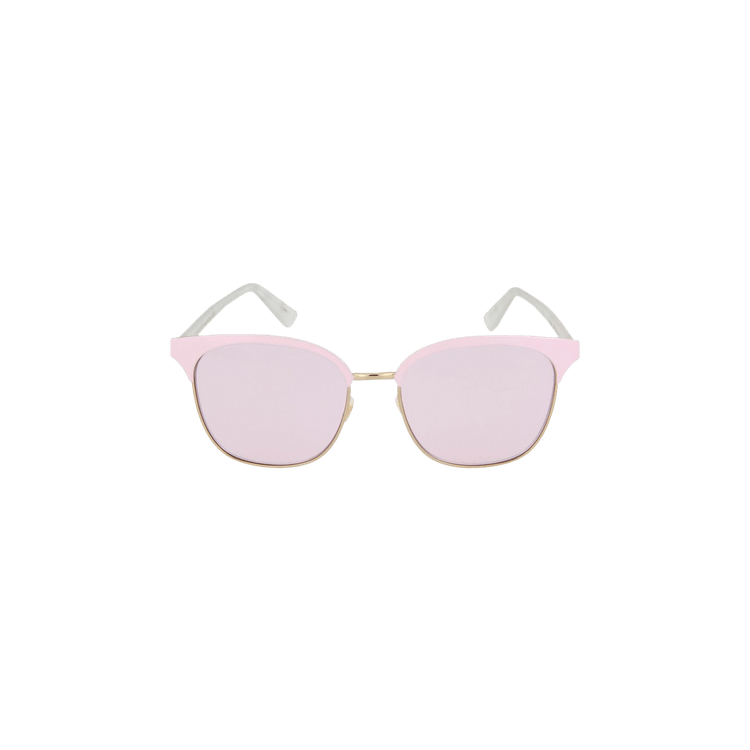 Gucci Round Frame Metal Sunglasses — Gold
