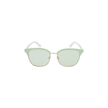 Gucci Round Frame Metal Sunglasses — Gold