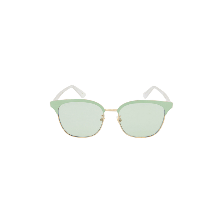 Gucci Round Frame Metal Sunglasses — Gold