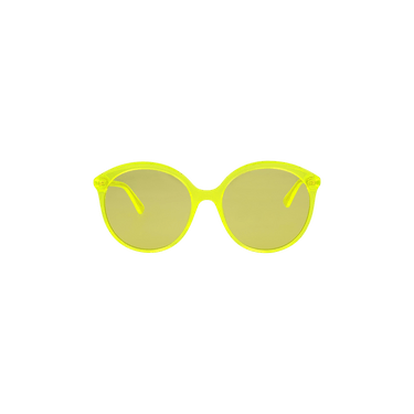 Gucci Round Acetate Sunglasses — Yellow