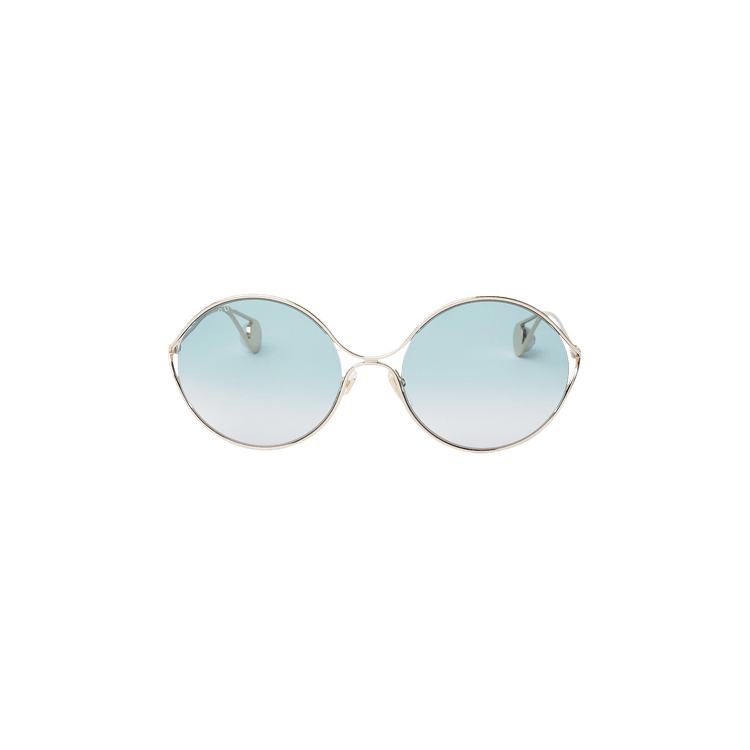 Gucci Oval Metal Sunglasses — Gold