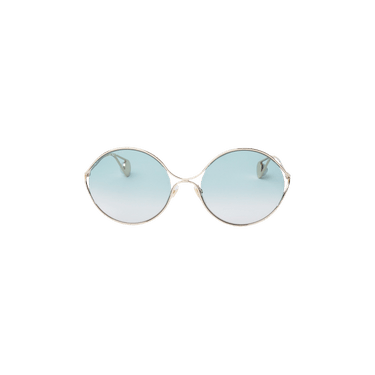 Gucci Oval Metal Sunglasses — Gold