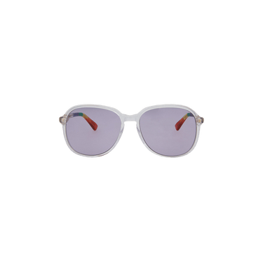 Gucci Round Acetate Sunglasses — Purple