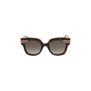 Gucci Oversized Cat Eye Acetate Sunglasses — Brown