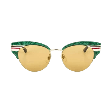 Gucci Cat Eye Metal Sunglasses — Multi-Color