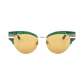 Gucci Cat Eye Metal Sunglasses — Multi-Color