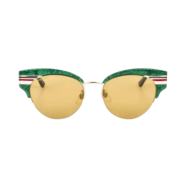 Gucci Cat Eye Metal Sunglasses — Multi-Color