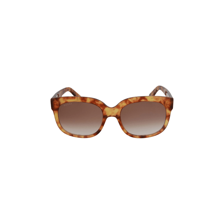 Gucci Square Frame Acetate Sunglasses — Brown
