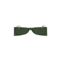 Gucci Rectangle Metal Sunglasses — Gold