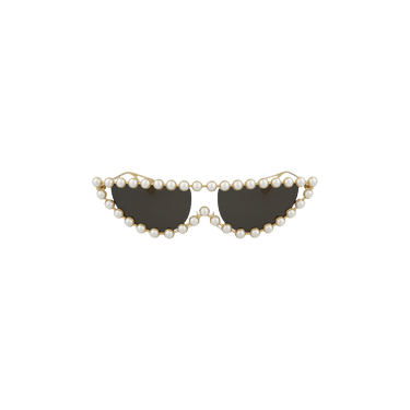 Gucci Cat Eye Metal Sunglasses — Gold
