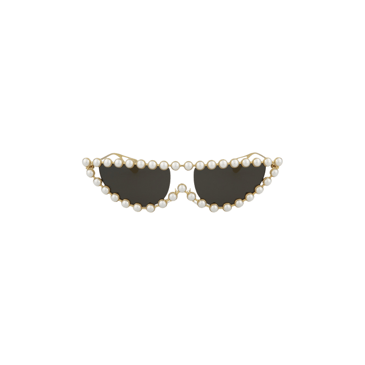 Gucci Cat Eye Metal Sunglasses — Gold
