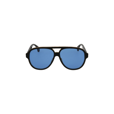 Gucci Aviator Style Acetate Sunglasses — Black