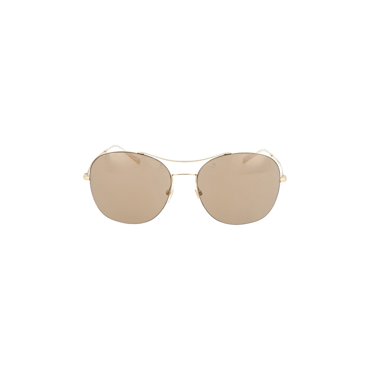 Gucci Aviator Style Metal Sunglasses — Gold