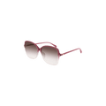 Gucci Square Frame Acetate Sunglasses — Red