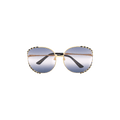 Gucci Round Frame Acetate Sunglasses — Red