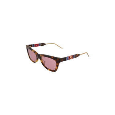 Gucci Cat Eye Frame Acetate Sunglasses — Black