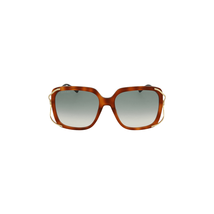 Gucci Oversized Square Acetate Sunglasses — Brown