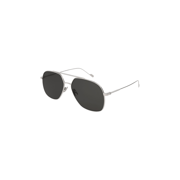 Saint Laurent Aviator Titanium Sunglasses — Silver
