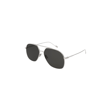 Saint Laurent Aviator Titanium Sunglasses — Silver