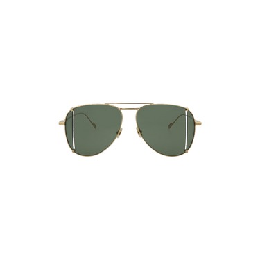 Saint Laurent Aviator Titanium Sunglasses — Gold