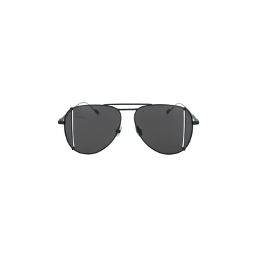 Saint Laurent Aviator Titanium Sunglasses — Black