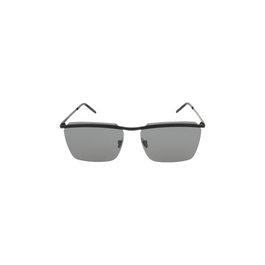 Saint Laurent Square Frame Metal Sunglasses — Black