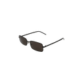 Saint Laurent Square Frame Metal Sunglasses — Black