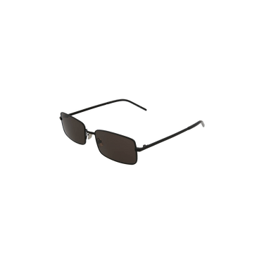 Saint Laurent Square Frame Metal Sunglasses — Black