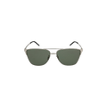 Saint Laurent Square Frame Acetate Sunglasses — Silver