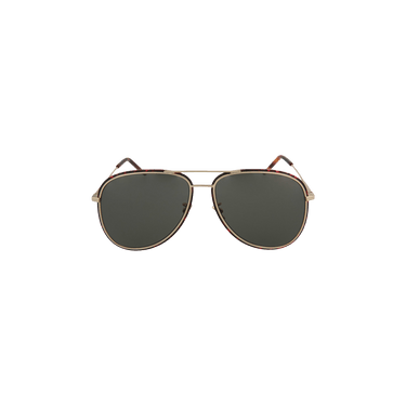 Saint Laurent Aviator Frame Metal Sunglasses — Gold
