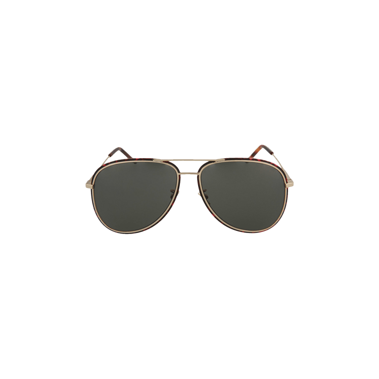 Saint Laurent Aviator Frame Metal Sunglasses — Gold