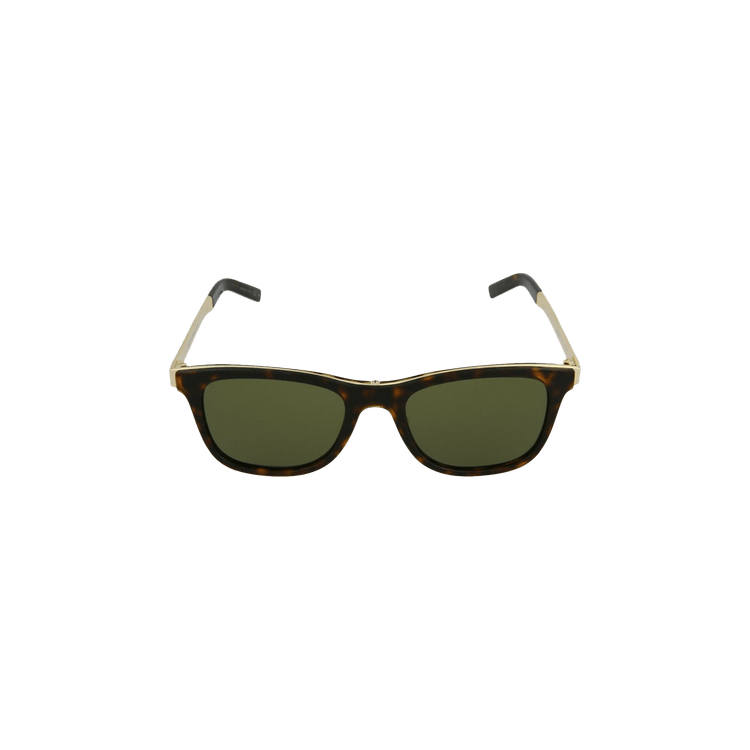 Saint Laurent Square Frame Acetate Sunglasses — Brown