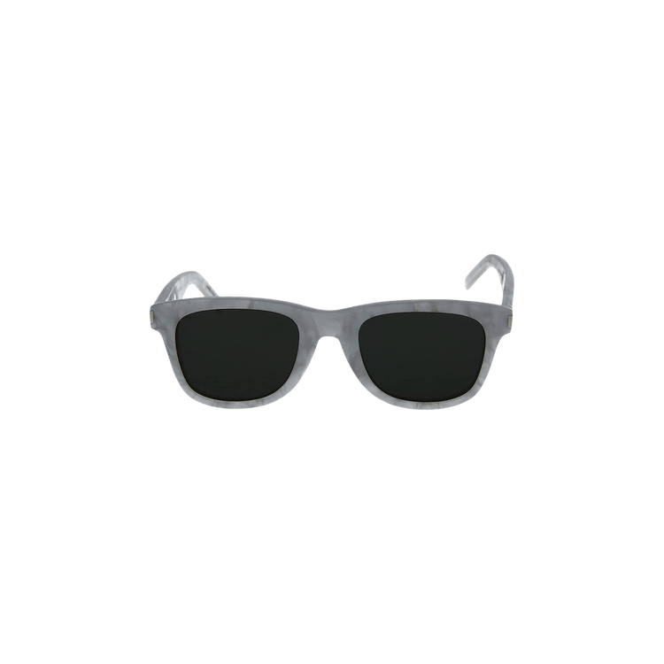Saint Laurent Square Rectangle Sunglasses — White