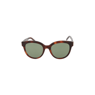 Saint Laurent Round Frame Acetate Sunglasses — Black