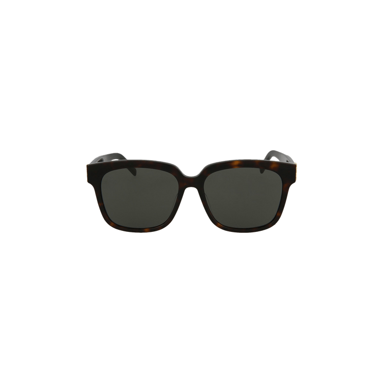 Saint Laurent Square Frame Acetate Sunglasses — Brown
