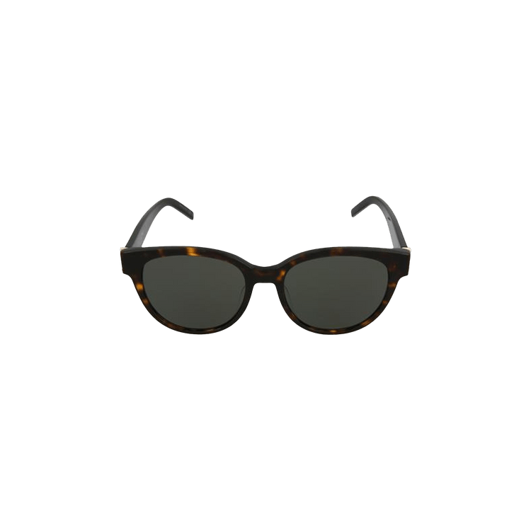 Saint Laurent Round Frame Acetate Sunglasses — Brown