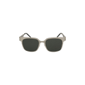 Saint Laurent Square Metal Sunglasses — Silver