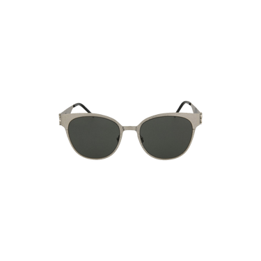 Saint Laurent Round Metal Sunglasses — Silver
