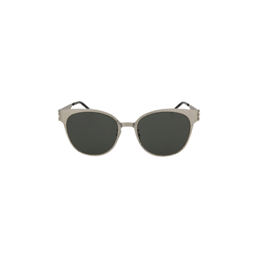 Saint Laurent Round Metal Sunglasses — Silver