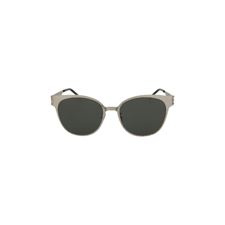 Saint Laurent Round Metal Sunglasses — Silver