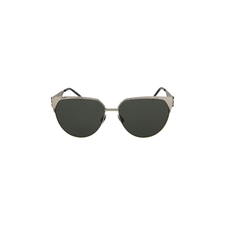 Saint Laurent Cat Eye Metal Sunglasses — Silver