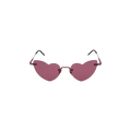 Saint Laurent Heart-Shaped Metal Sunglasses — Pink