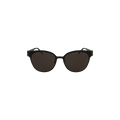 Saint Laurent Round-Frame Metal Sunglasses — Black