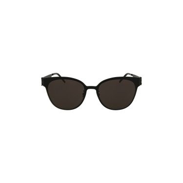 Saint Laurent Round-Frame Metal Sunglasses — Black