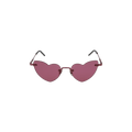Saint Laurent Heart-Shaped Metal Sunglasses — Pink